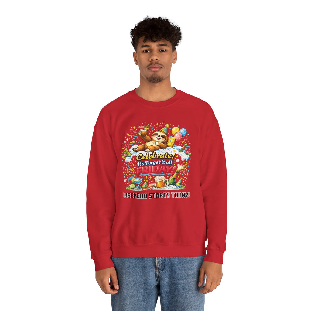 Friday - Procrastination Sloth Series Sweatshirt