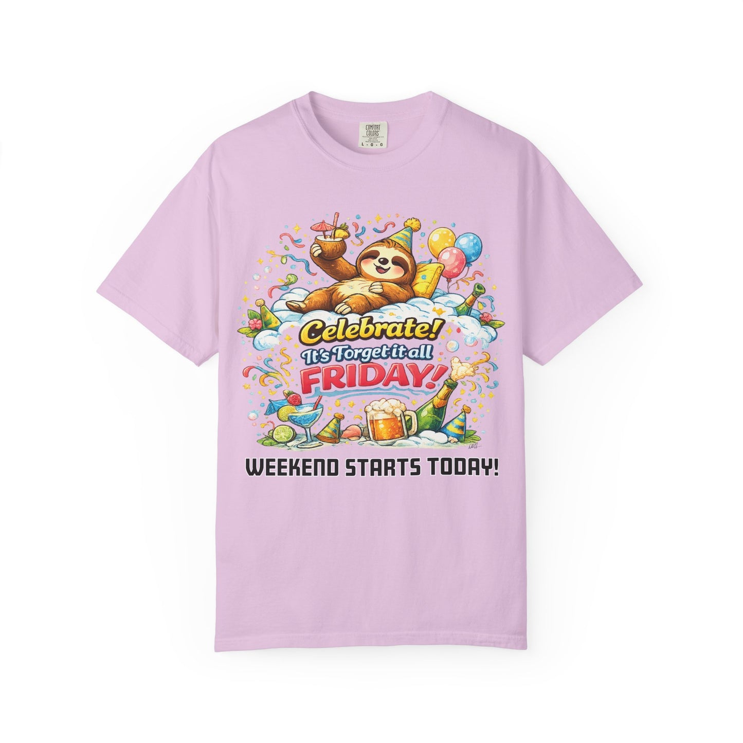 Friday - Procrastination Sloth Series T-shirt