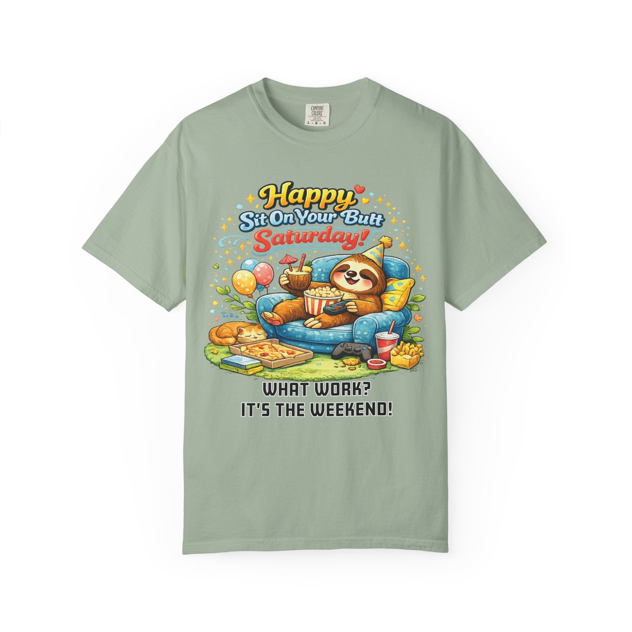 Saturday - Procrastination Sloth Series T-shirt