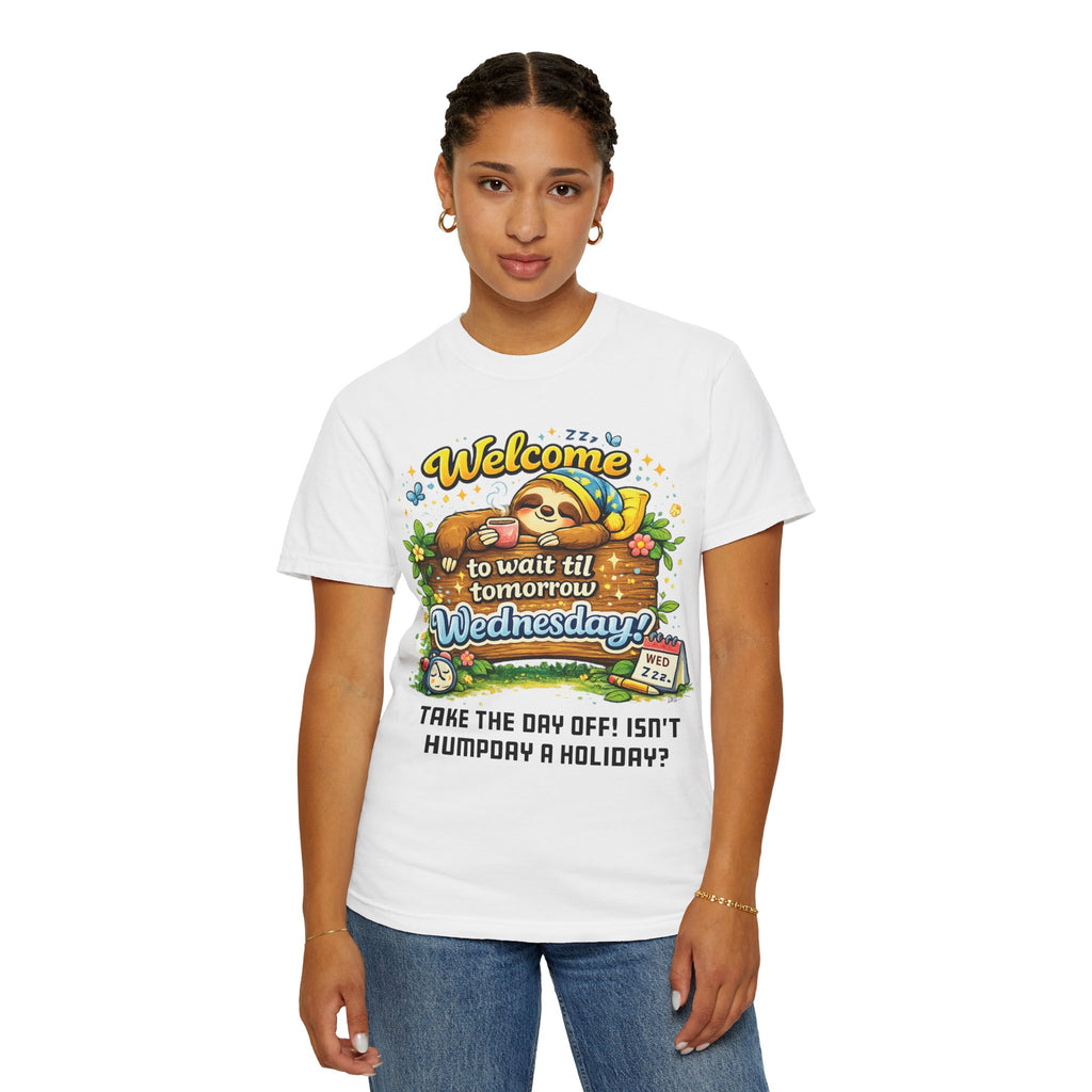 Wednesday - Procrastination Sloth Series T-shirt
