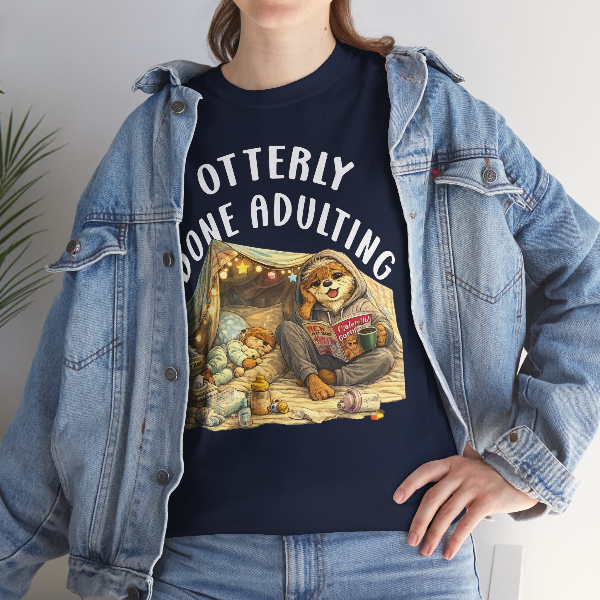 "Otterly Done Adulting" Mom Tee - Otter Series