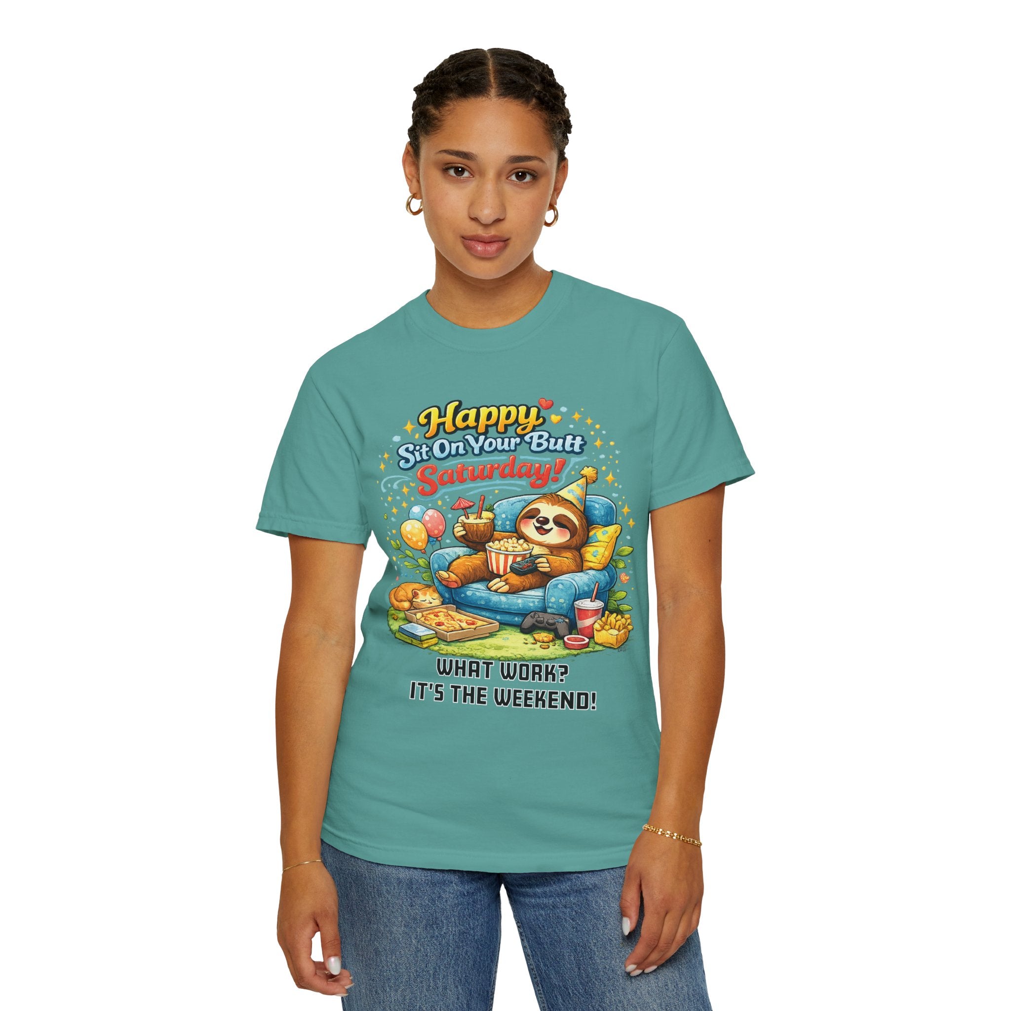 Saturday - Procrastination Sloth Series T-shirt
