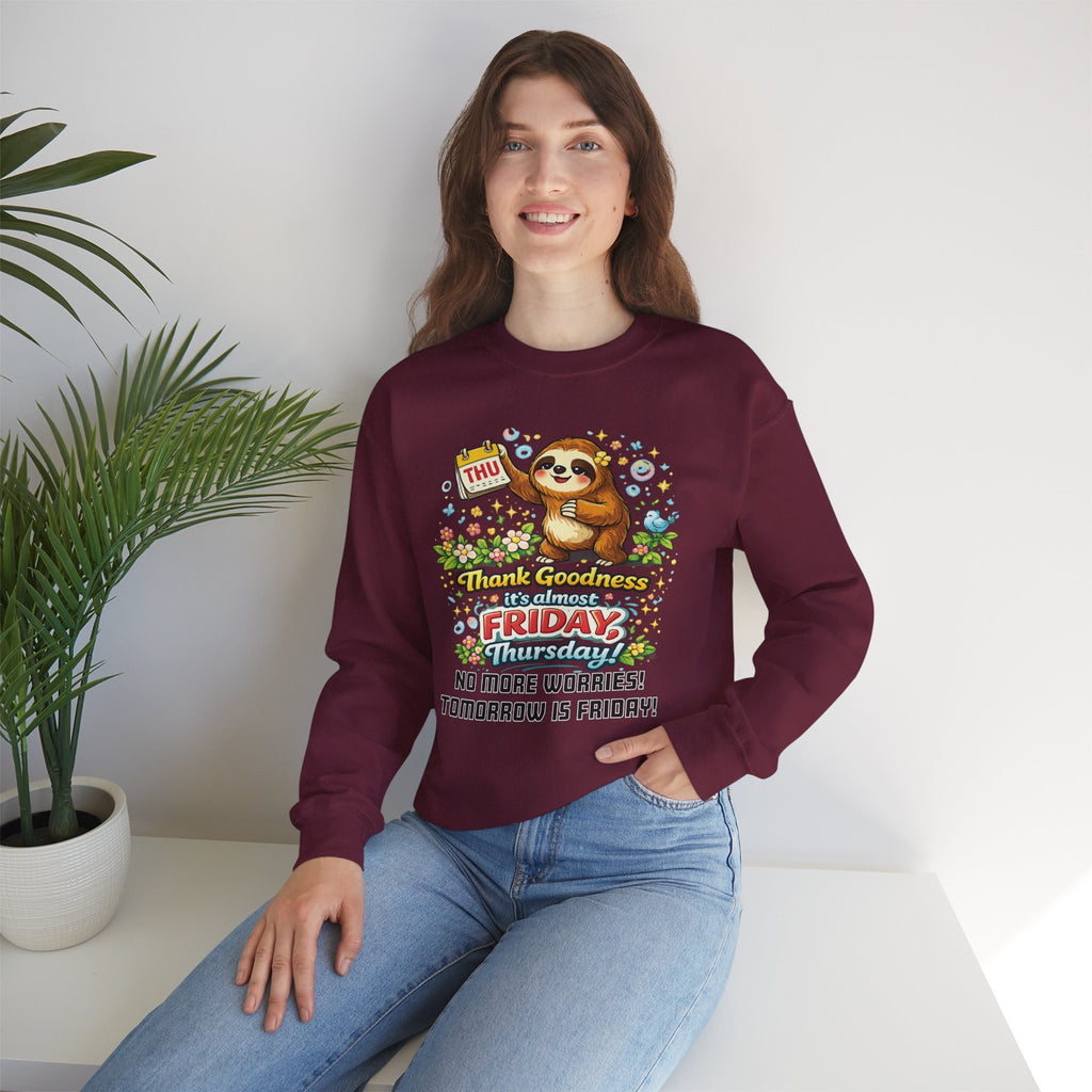 Thursday - Procrastination Sloth Series Sweatshirt