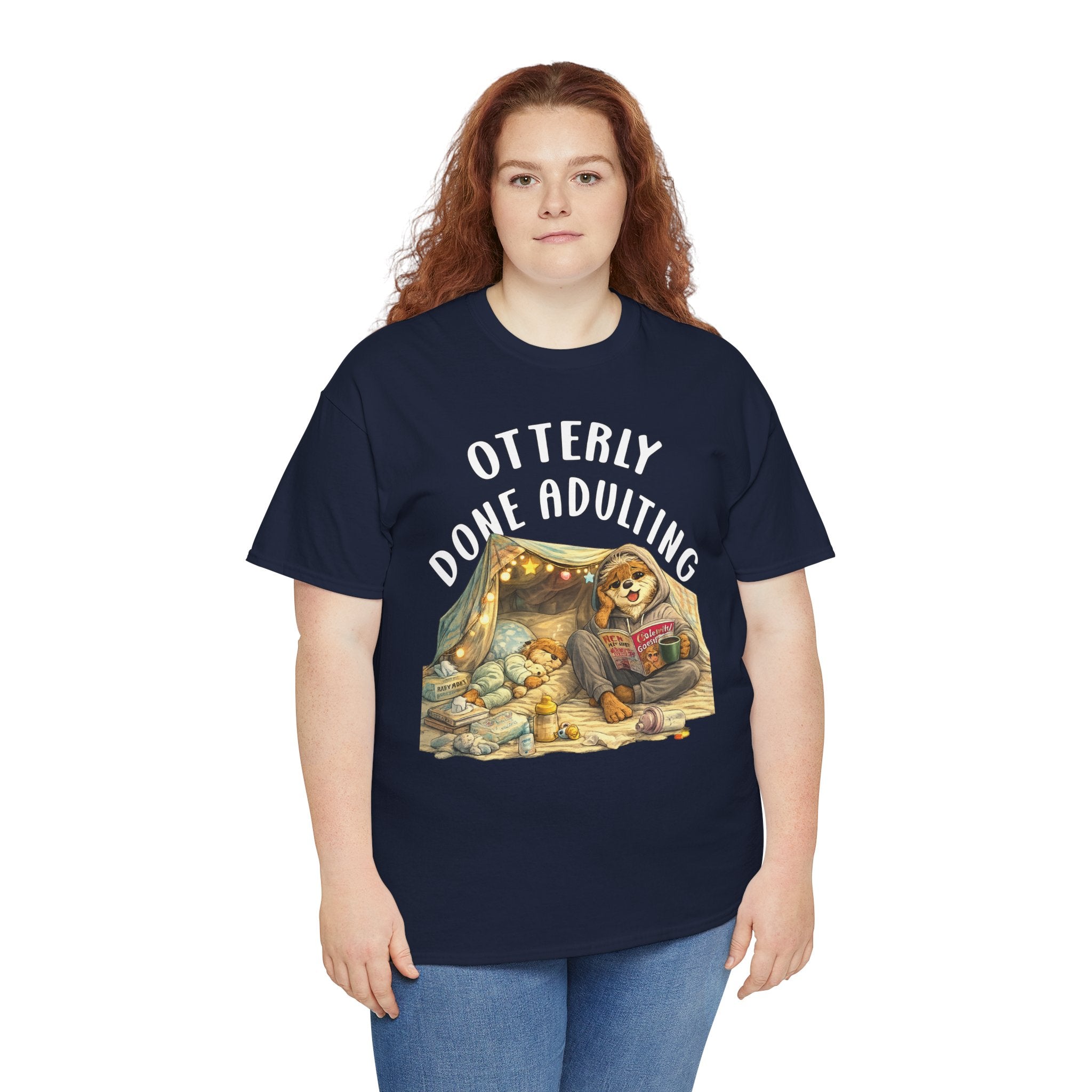 "Otterly Done Adulting" Mom Tee - Otter Series