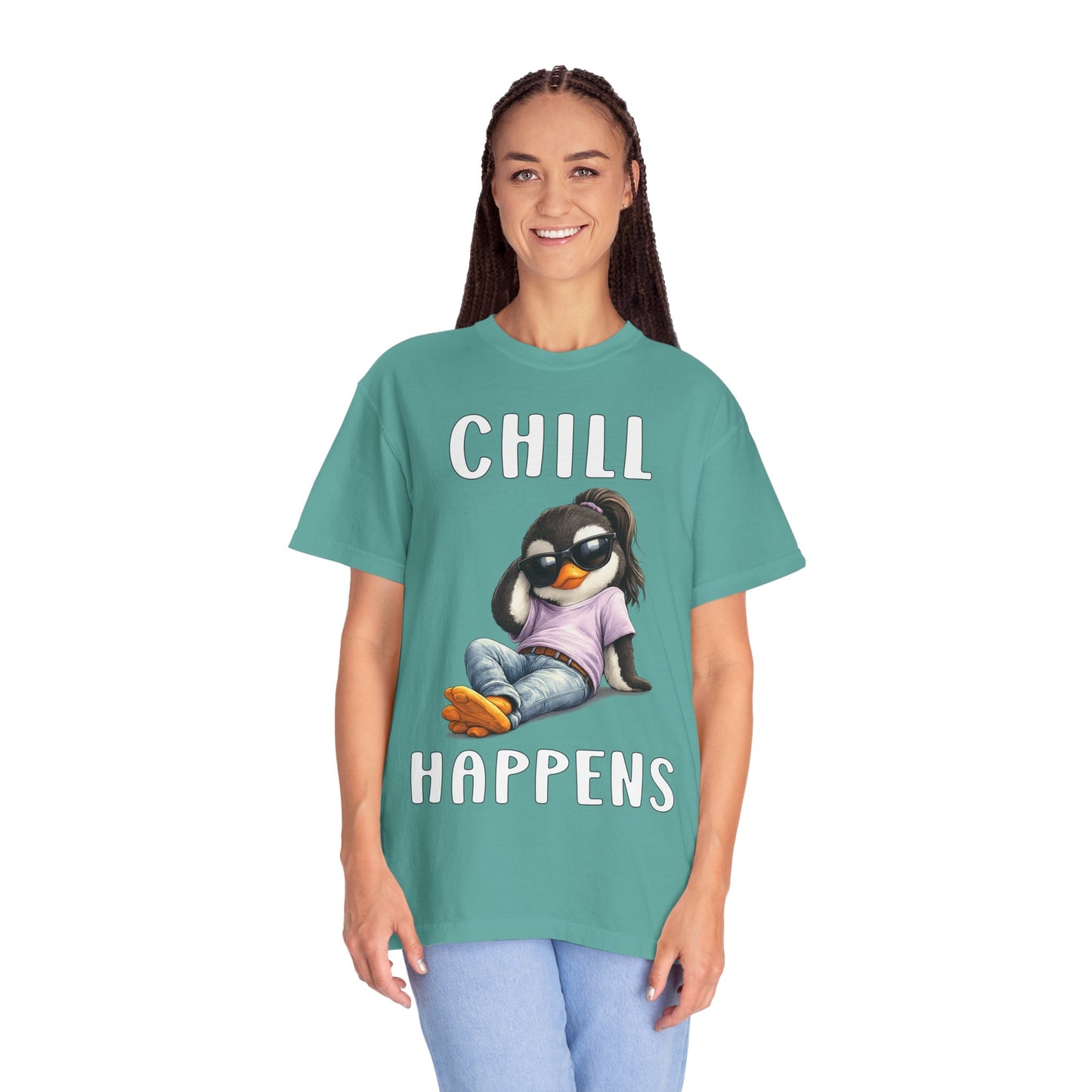 Chill Happens Girl T-shirt - Penguin Series
