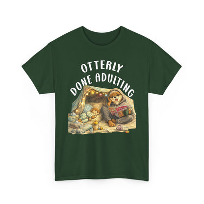 "Otterly Done Adulting" Mom Tee - Otter Series