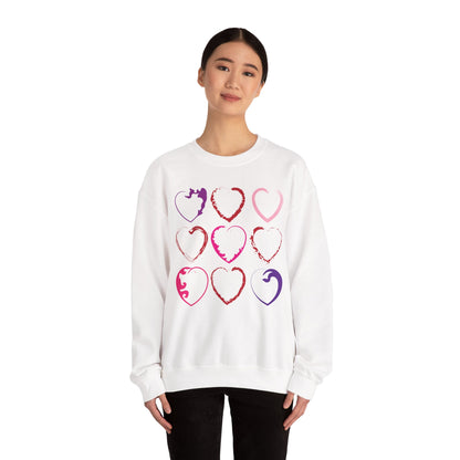 Nine Hearts Valentine's Day Sweatshirt