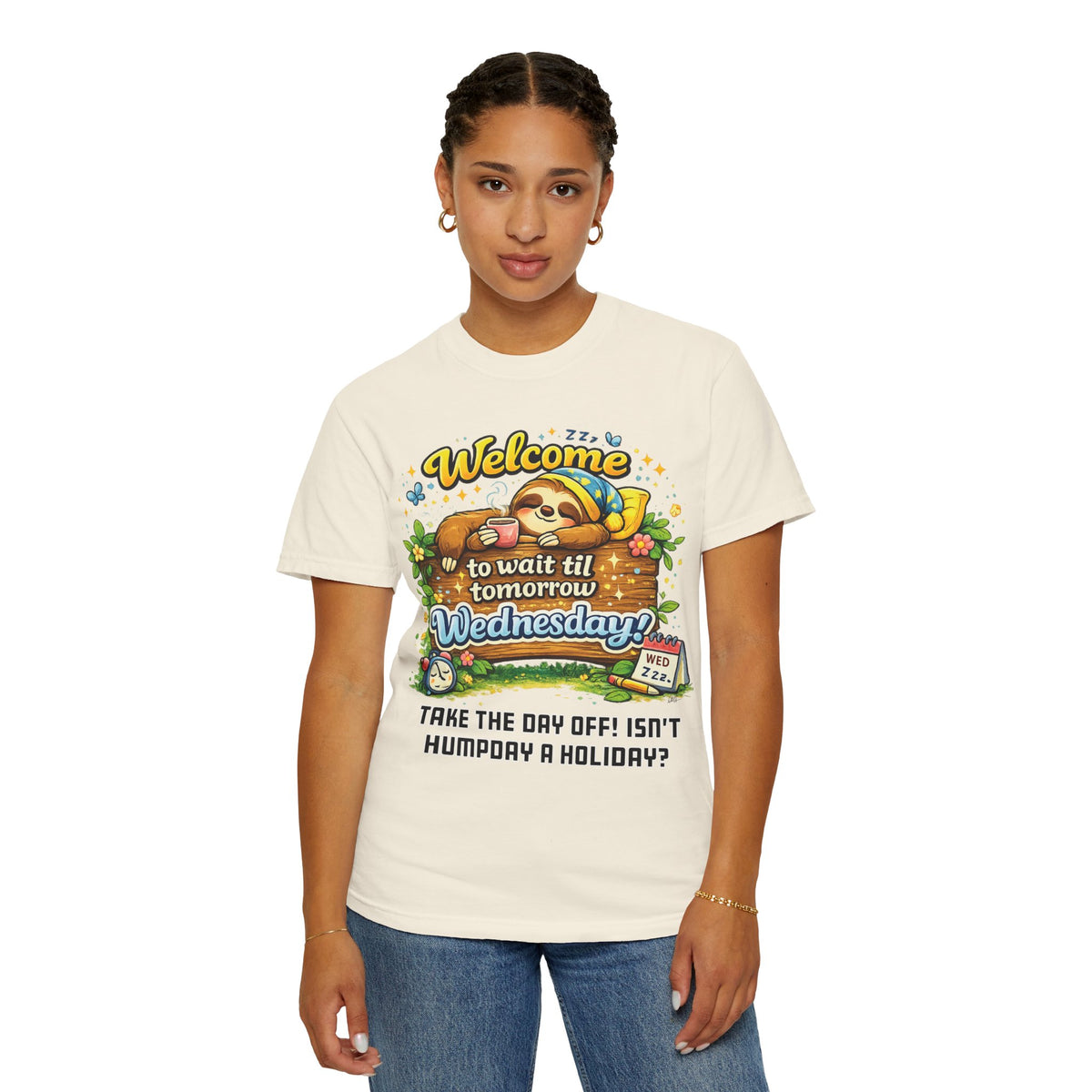 Wednesday - Procrastination Sloth Series T-shirt