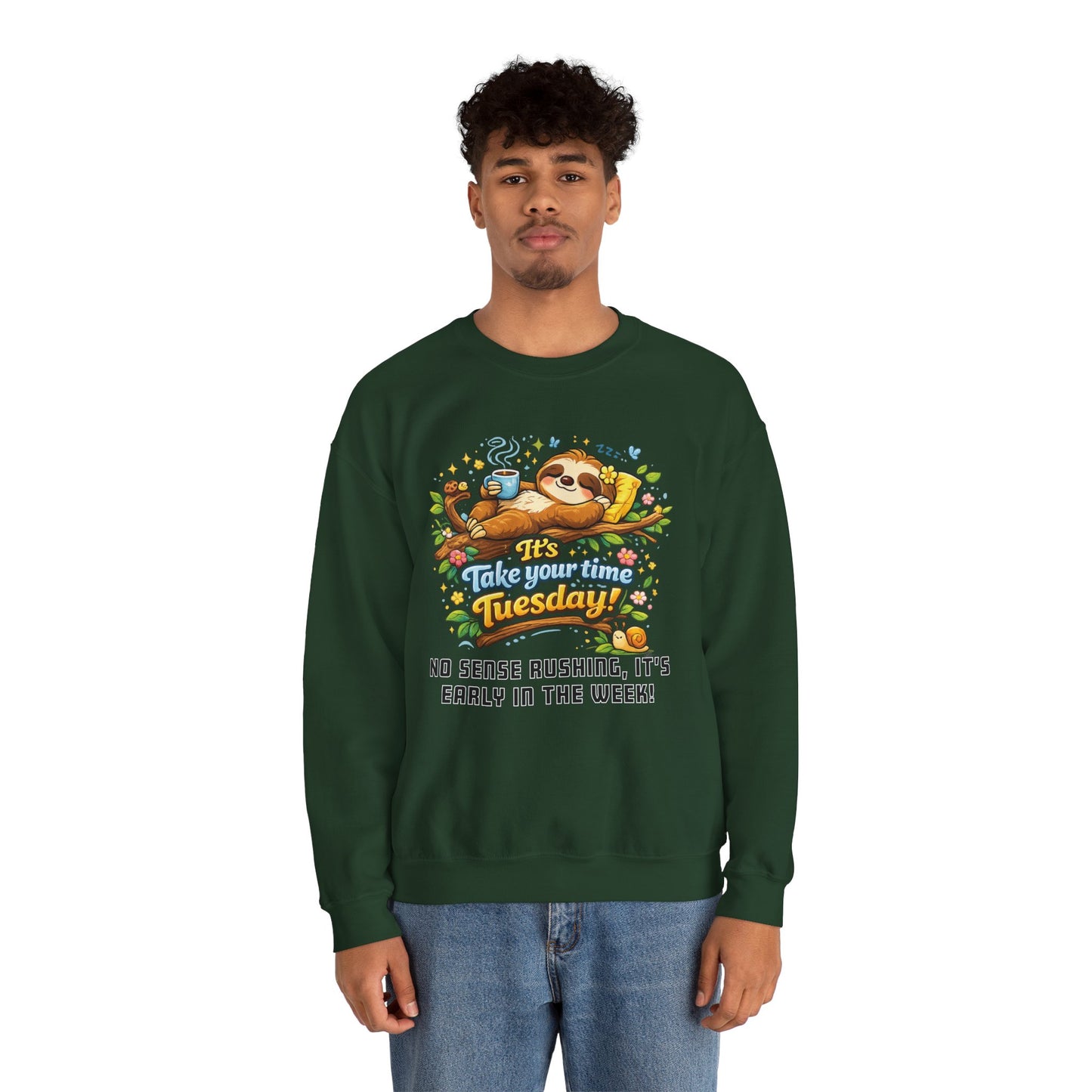 Tuesday - Procrastination Sloth Series Sweatshirt