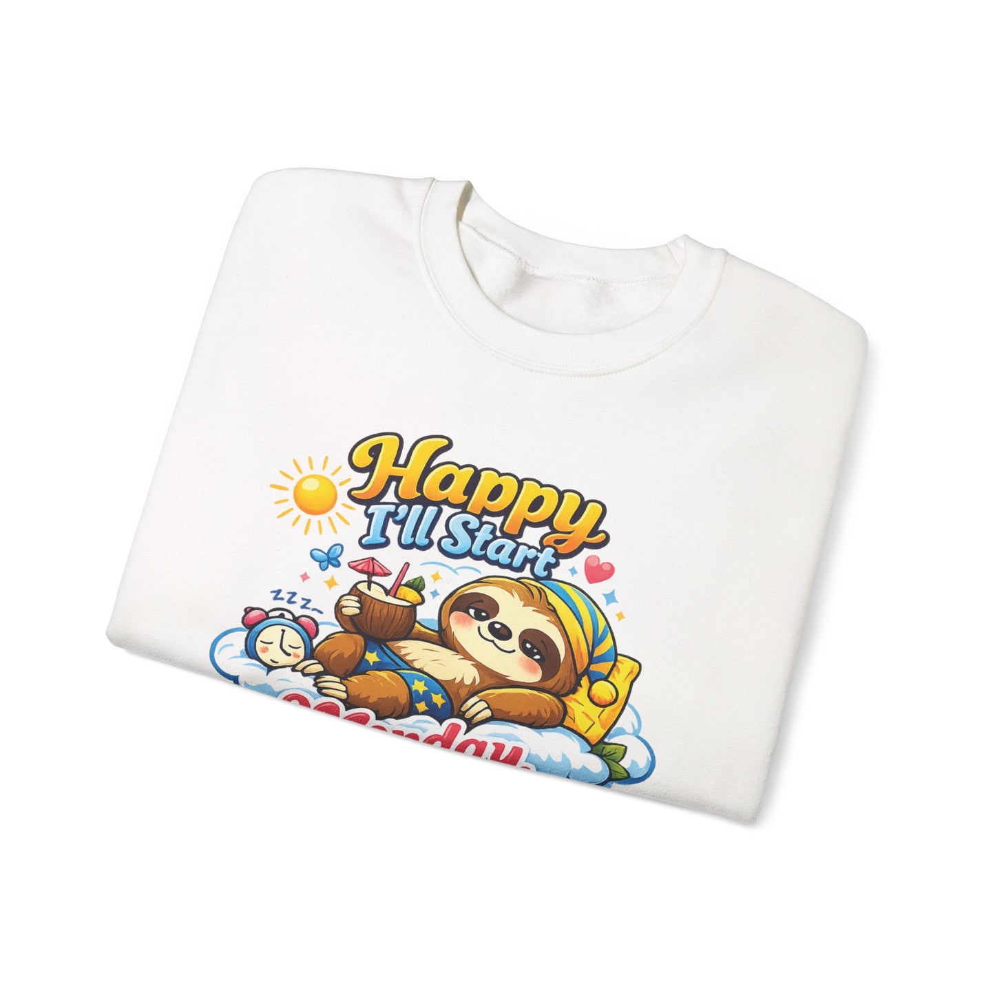 Sunday - Procrastination Sloth Series Sweatshirt