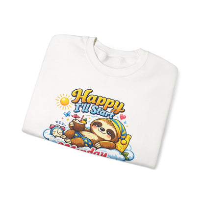 Sunday - Procrastination Sloth Series Sweatshirt