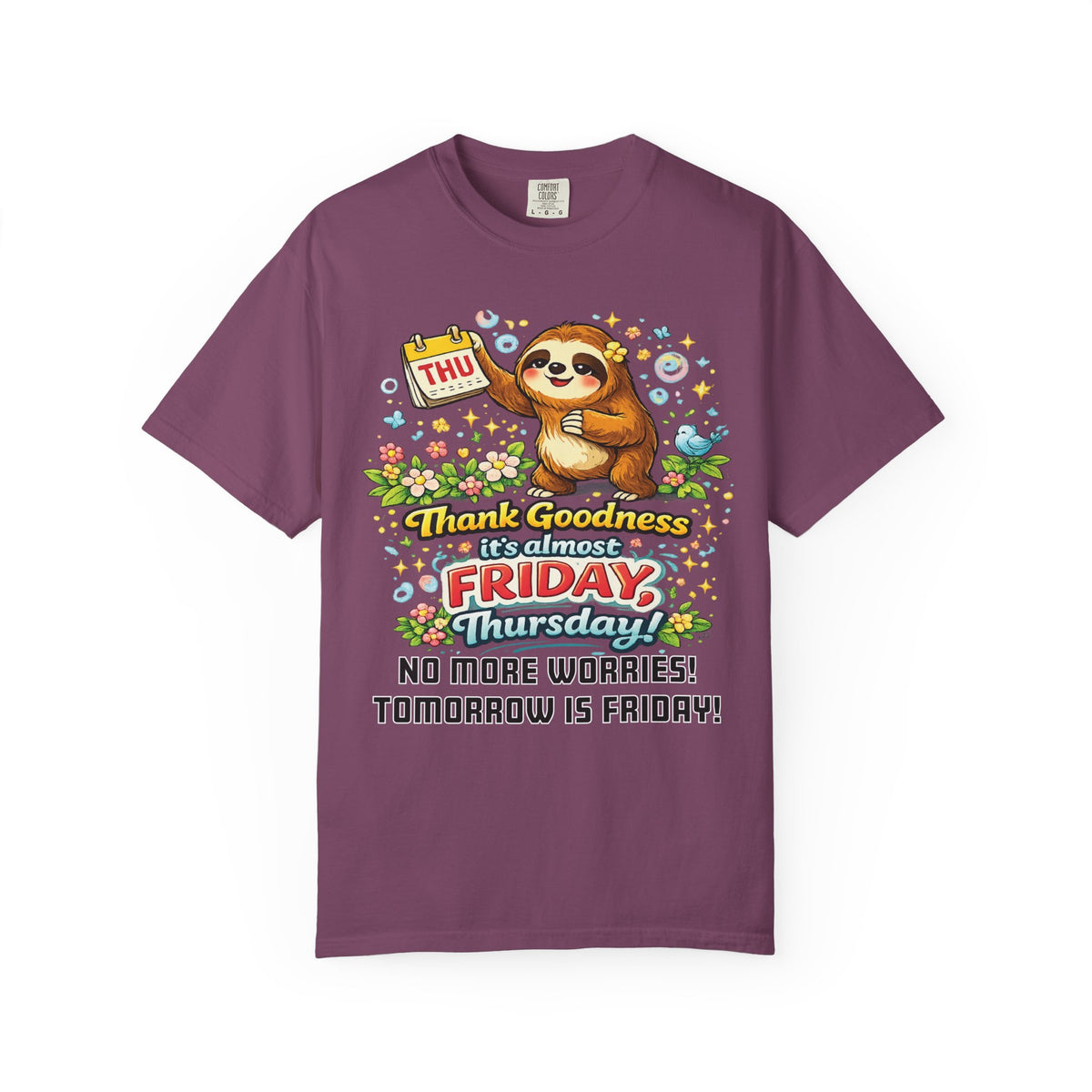 Thursday - Procrastination Sloth Series T-shirt