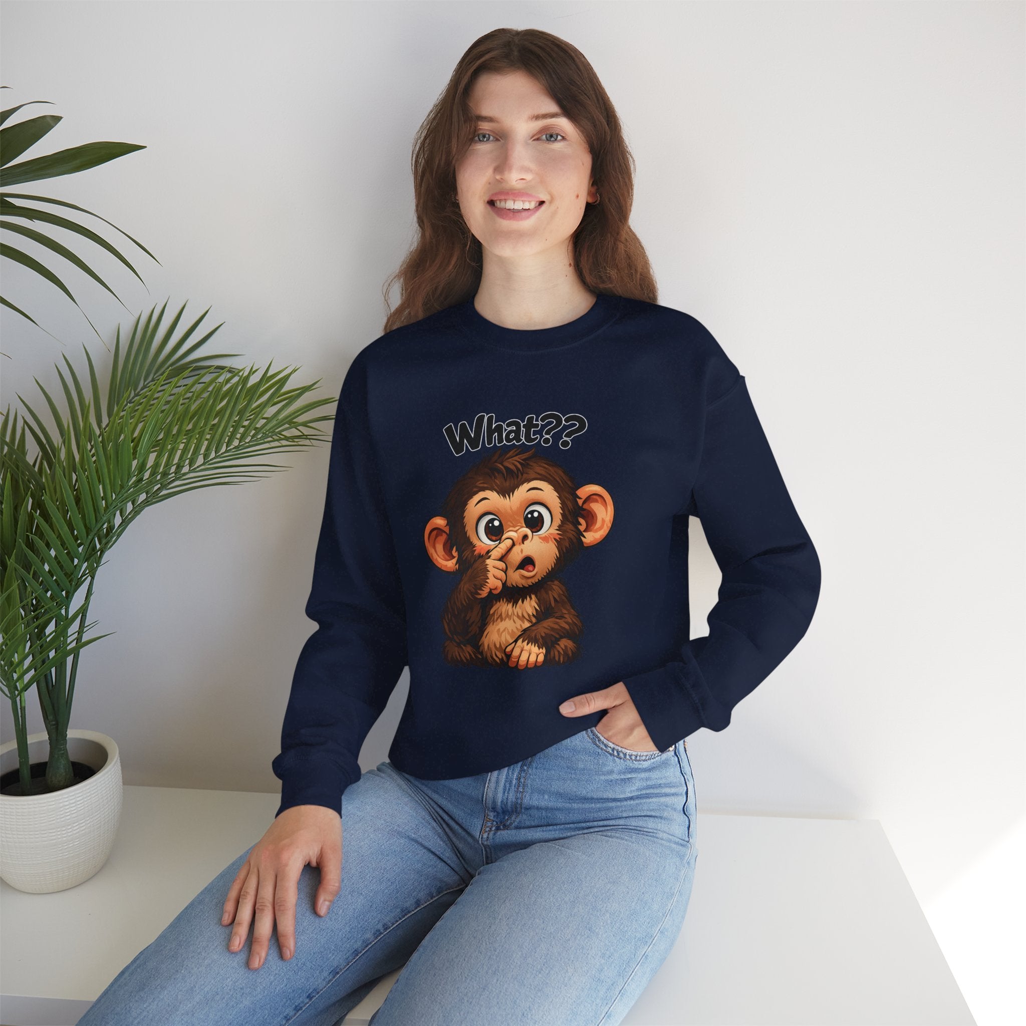 Monkey Says "What?" Sweatshirt