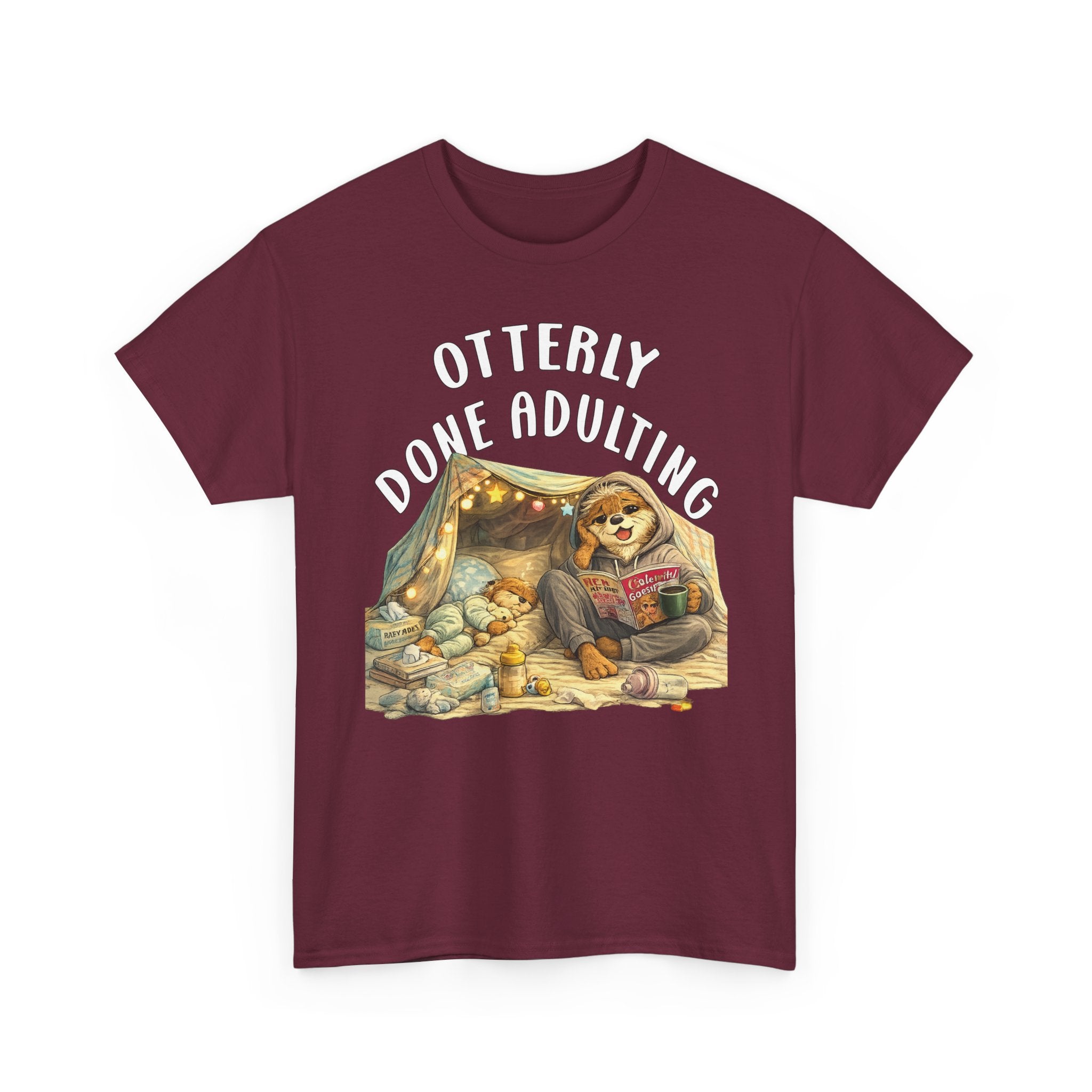 "Otterly Done Adulting" Mom Tee - Otter Series