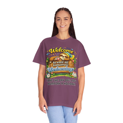 Wednesday - Procrastination Sloth Series T-shirt