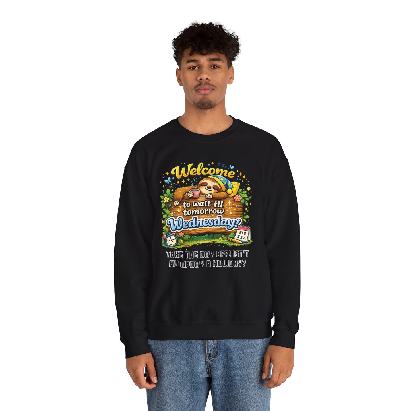 Wednesday - Procrastination Sloth Series Sweatshirt