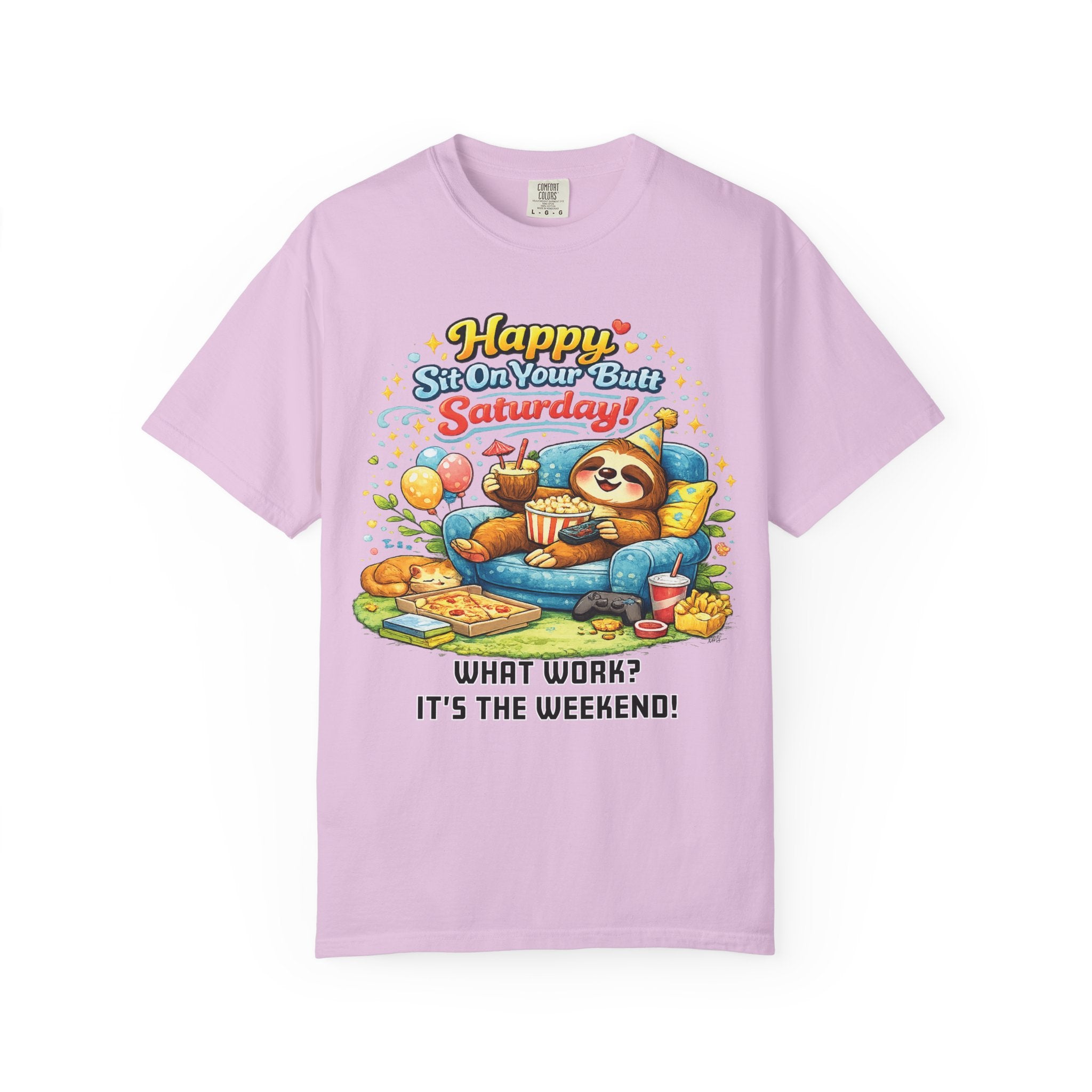 Saturday - Procrastination Sloth Series T-shirt