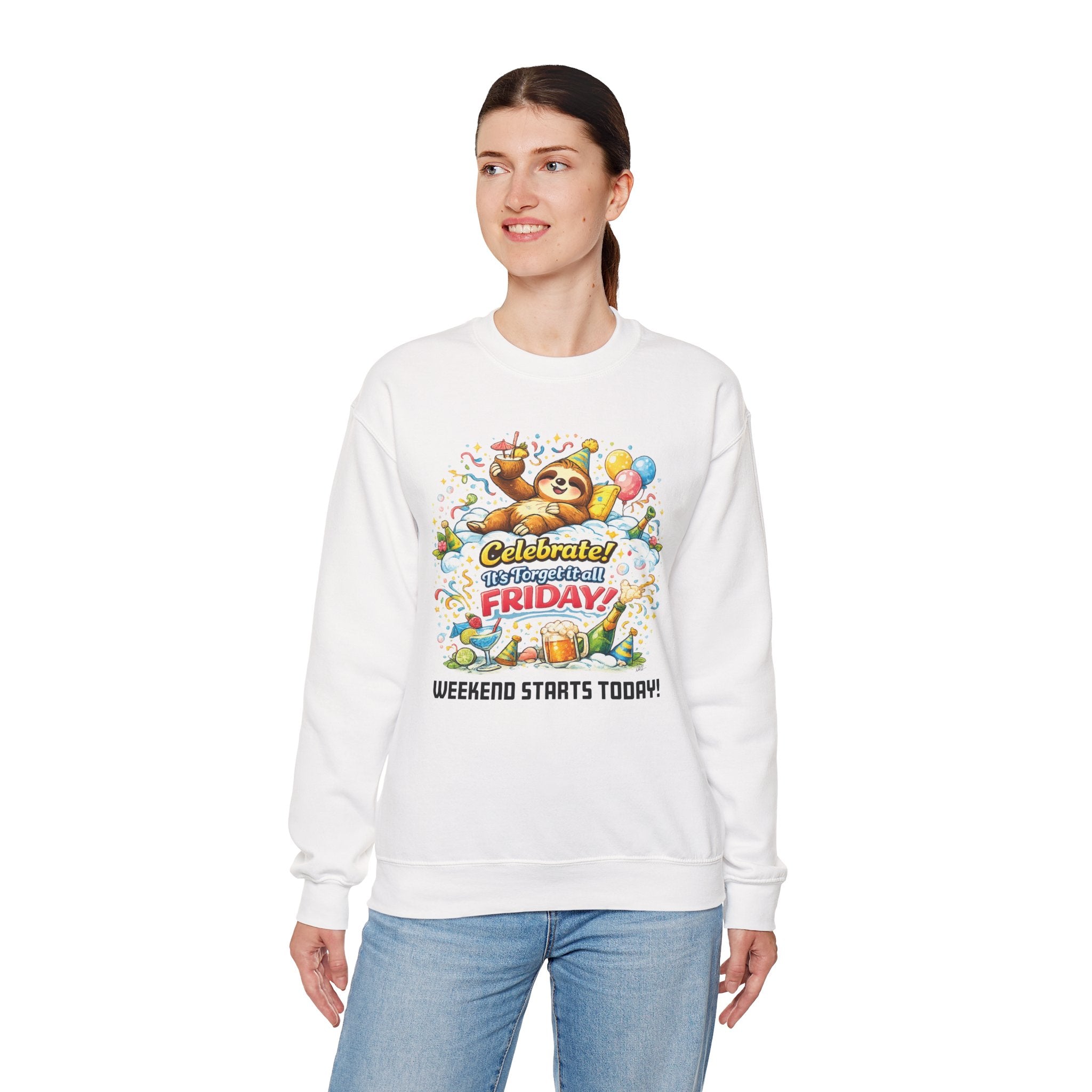 Friday - Procrastination Sloth Series Sweatshirt