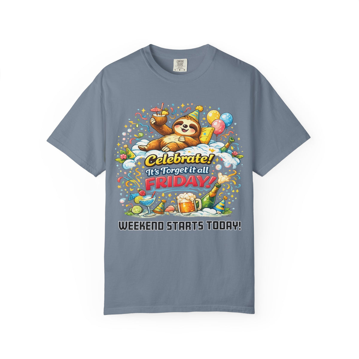 Friday - Procrastination Sloth Series T-shirt