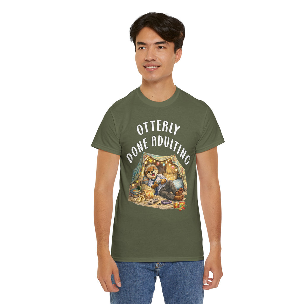 "Otterly Done Adulting" Dad Tee - Otter Series