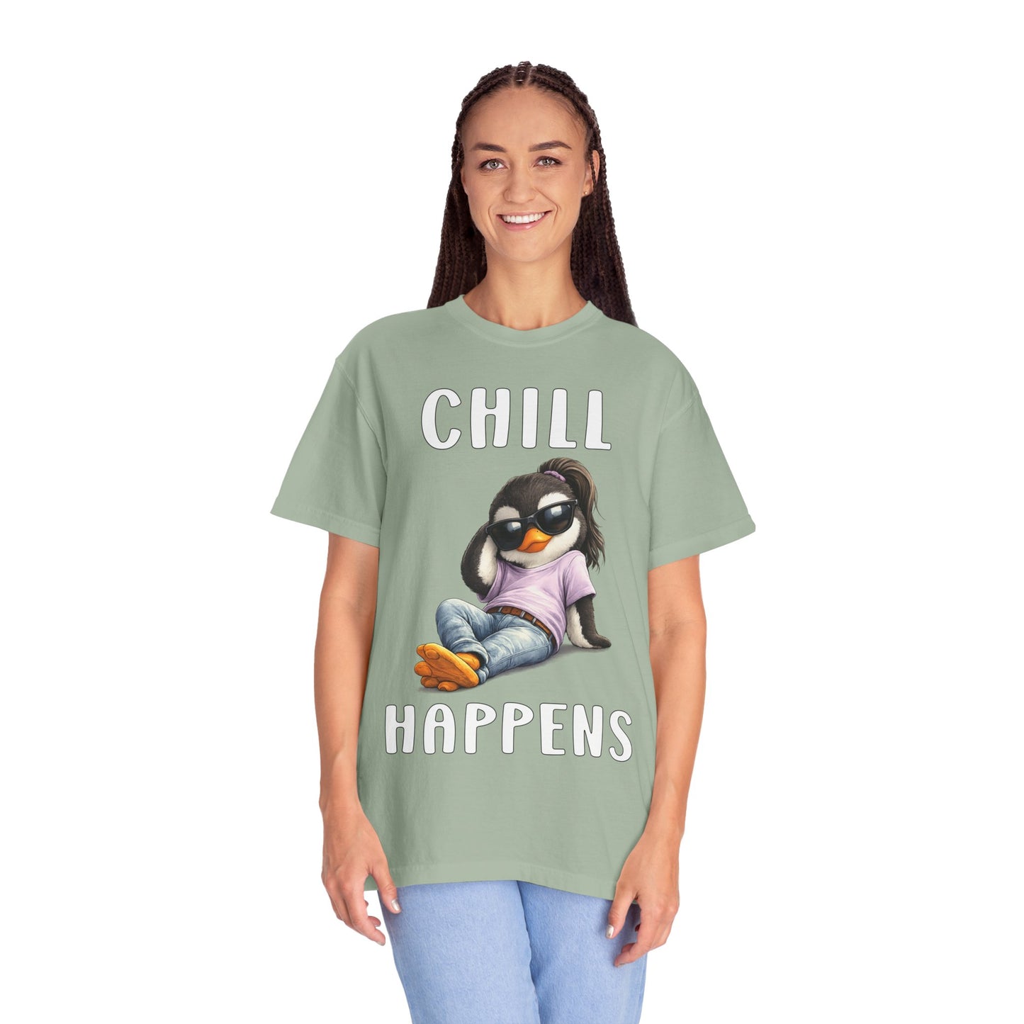 Chill Happens Girl T-shirt - Penguin Series