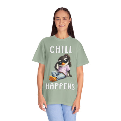 Chill Happens Girl T-shirt - Penguin Series