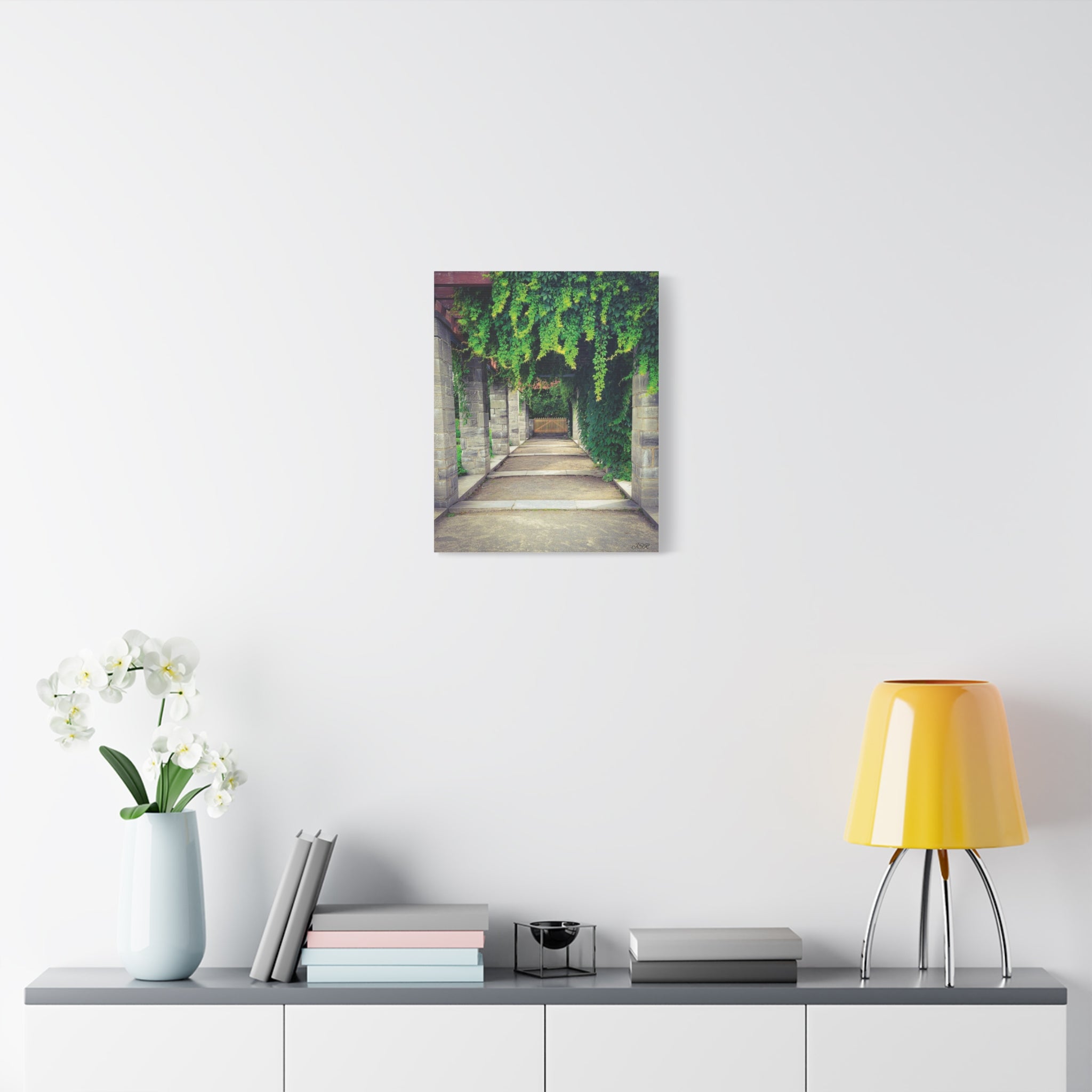 "The Covered Path" photograph on stretched canvas