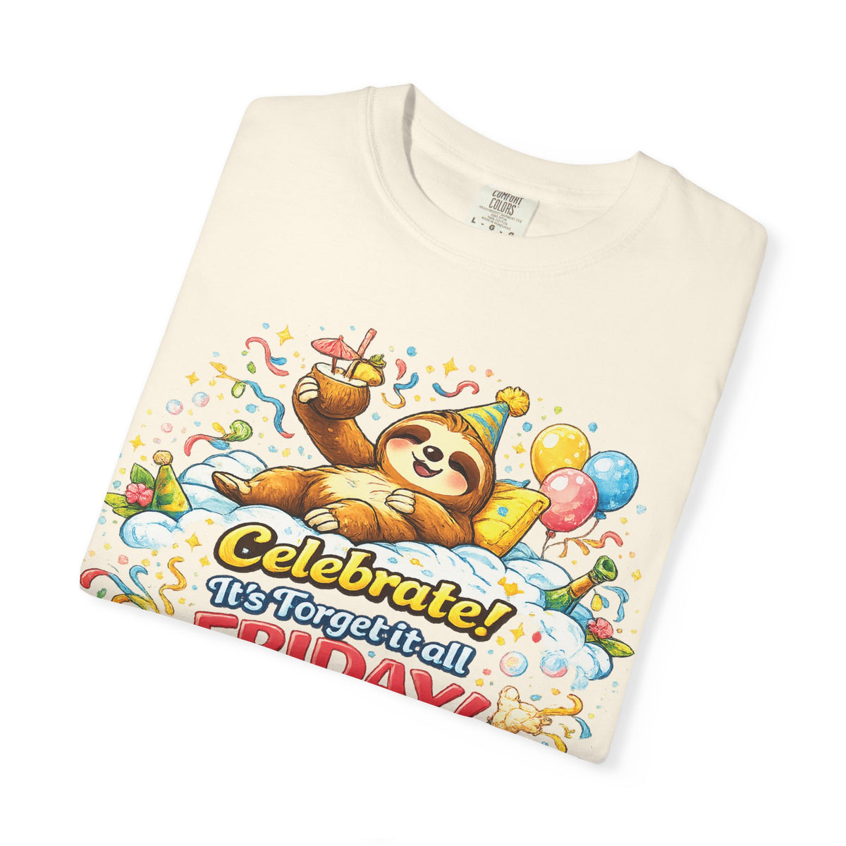 Friday - Procrastination Sloth Series T-shirt