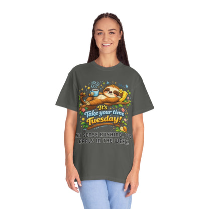 Tuesday - Procrastination Sloth Series T-shirt