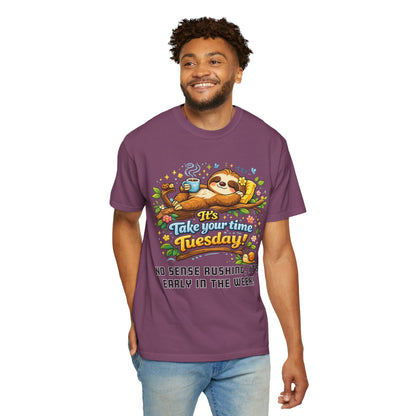 Tuesday - Procrastination Sloth Series T-shirt