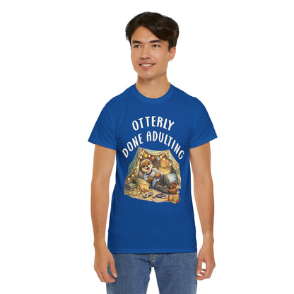 "Otterly Done Adulting" Dad Tee - Otter Series