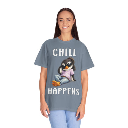 Chill Happens Girl T-shirt - Penguin Series