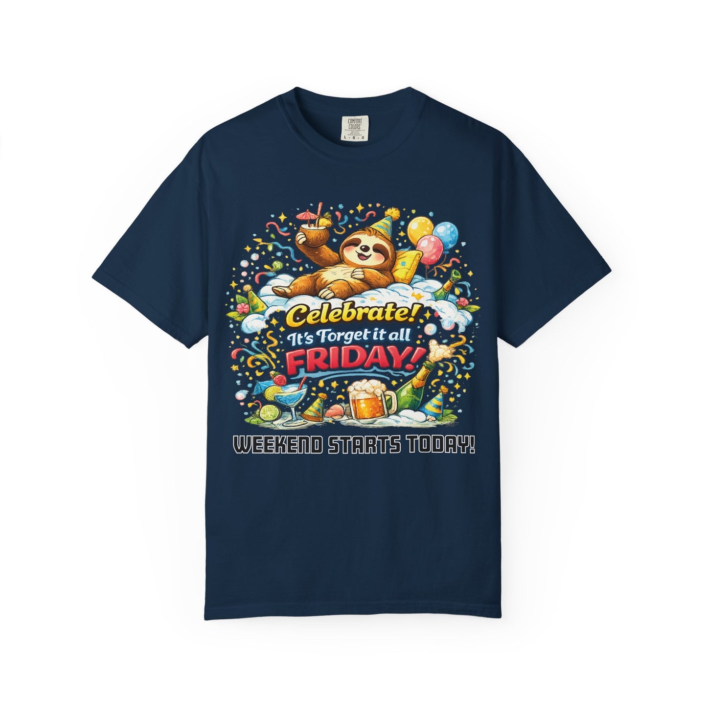 Friday - Procrastination Sloth Series T-shirt