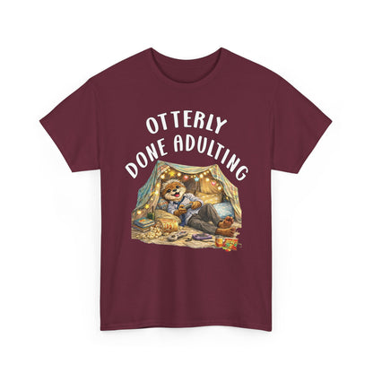"Otterly Done Adulting" Dad Tee - Otter Series