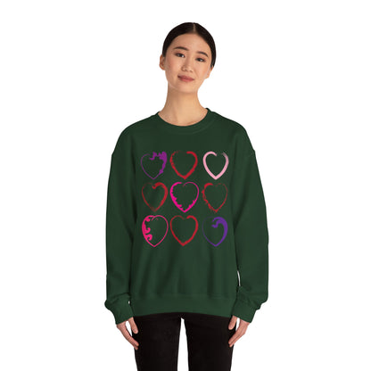 Nine Hearts Valentine's Day Sweatshirt