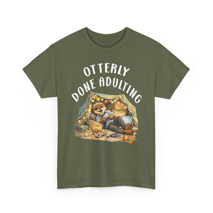 "Otterly Done Adulting" Dad Tee - Otter Series