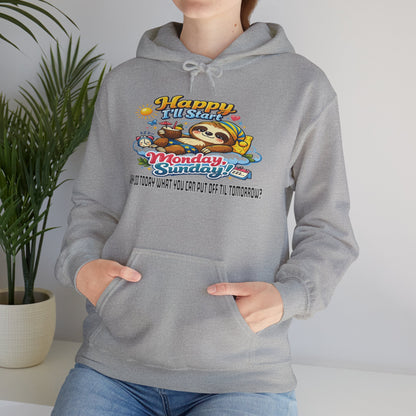 Sunday - Procrastination Sloth Series Hoodie