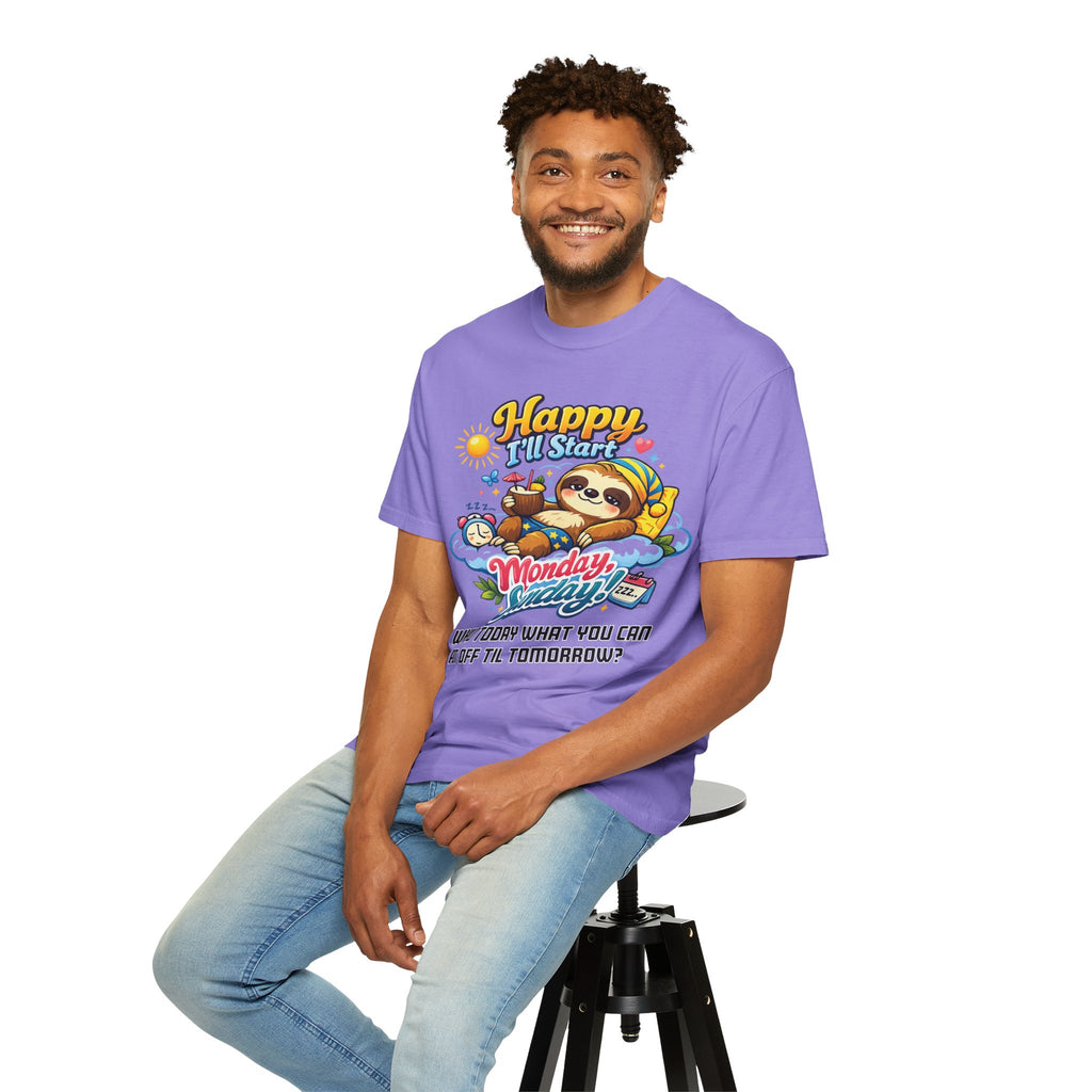 Sunday - Procrastination Sloth Series T-shirt