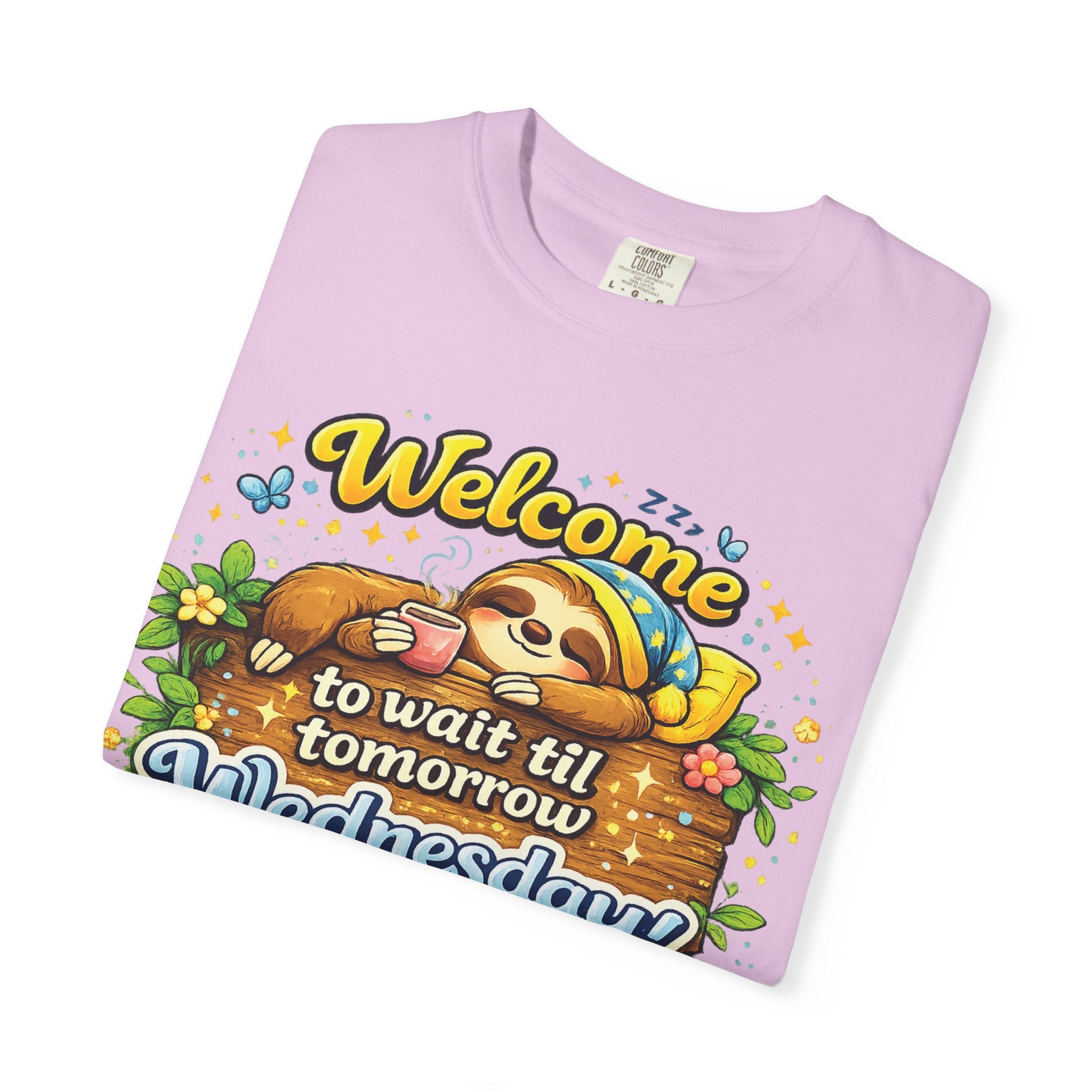 Wednesday - Procrastination Sloth Series T-shirt