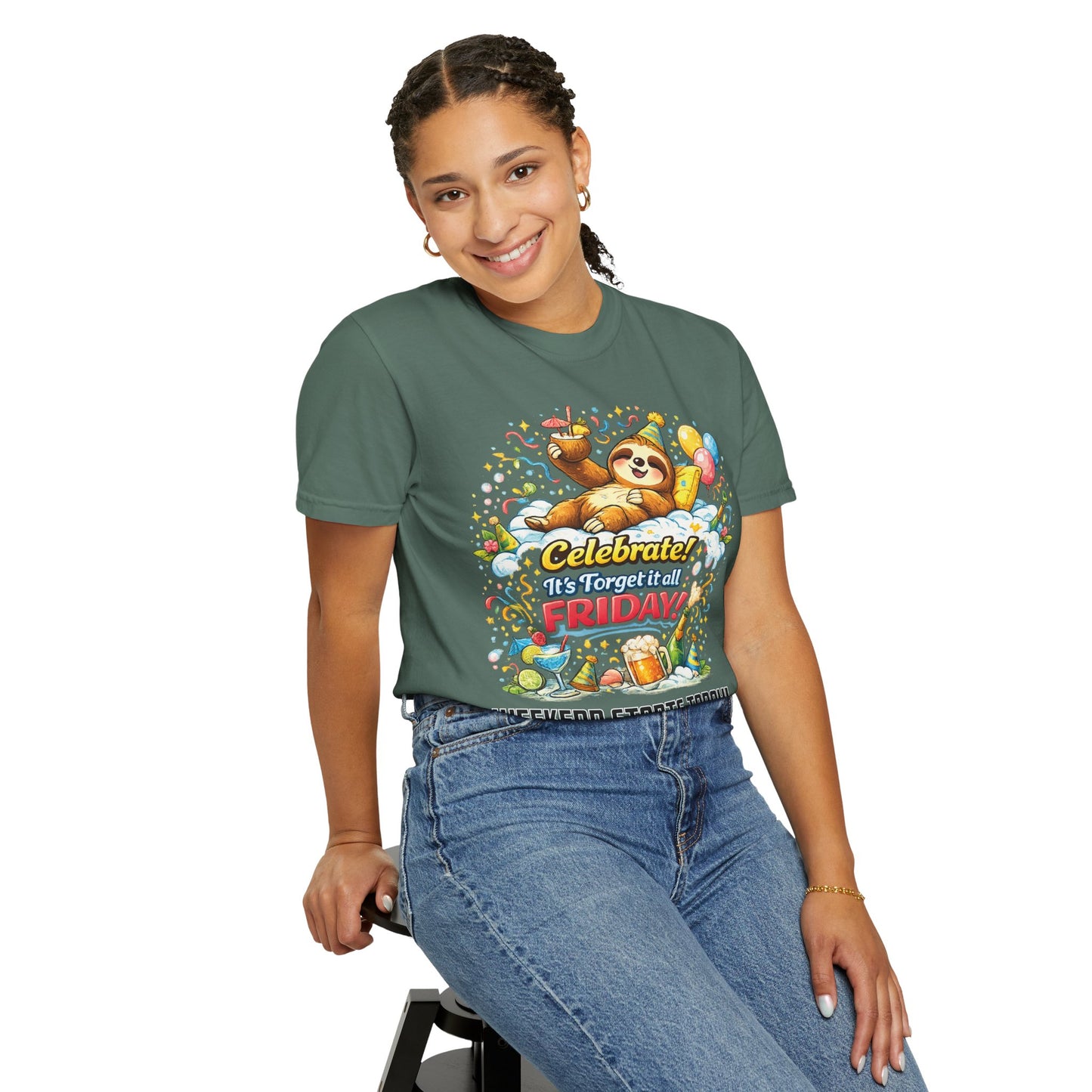 Friday - Procrastination Sloth Series T-shirt