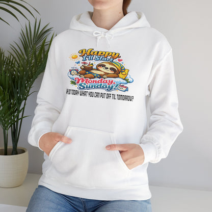 Sunday - Procrastination Sloth Series Hoodie