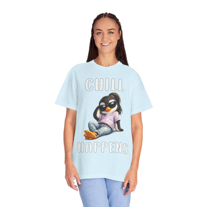 Chill Happens Girl T-shirt - Penguin Series