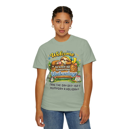 Wednesday - Procrastination Sloth Series T-shirt