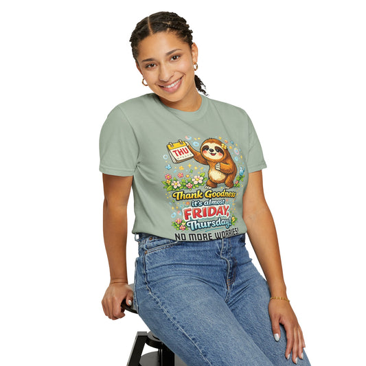 Thursday - Procrastination Sloth Series T-shirt