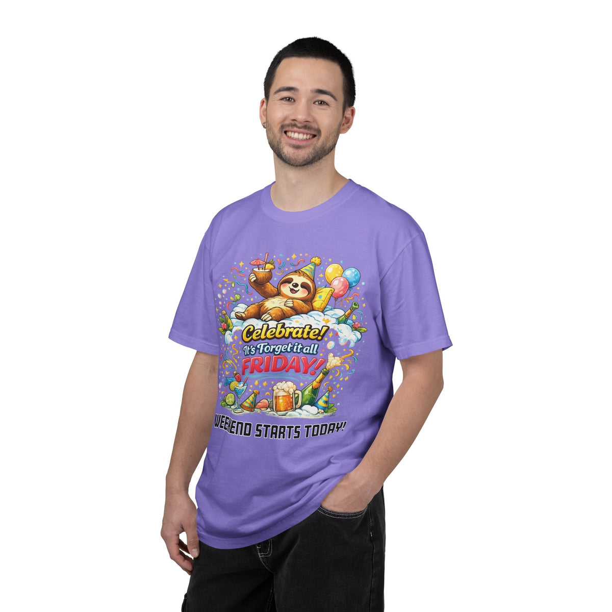 Friday - Procrastination Sloth Series T-shirt