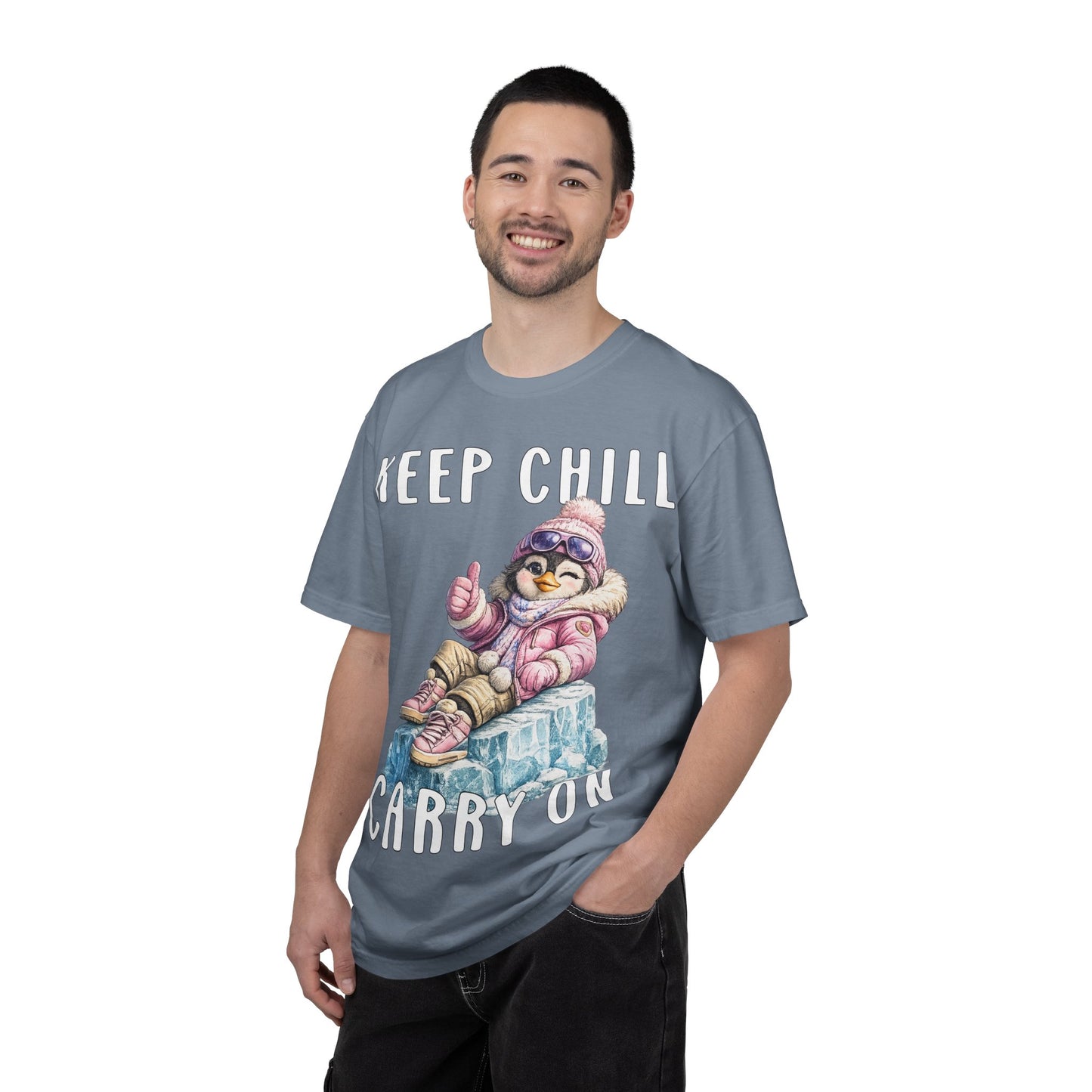 Keep Chill Carry On Girl T-shirt - Penguin Series