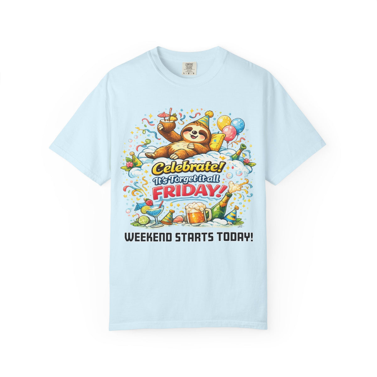 Friday - Procrastination Sloth Series T-shirt