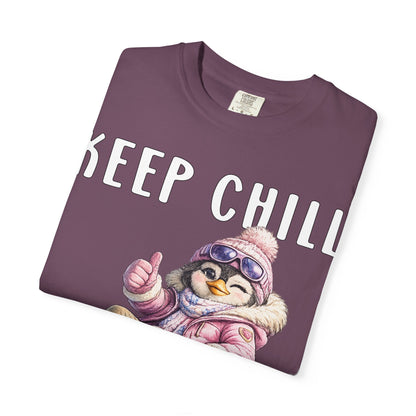 Keep Chill Carry On Girl T-shirt - Penguin Series