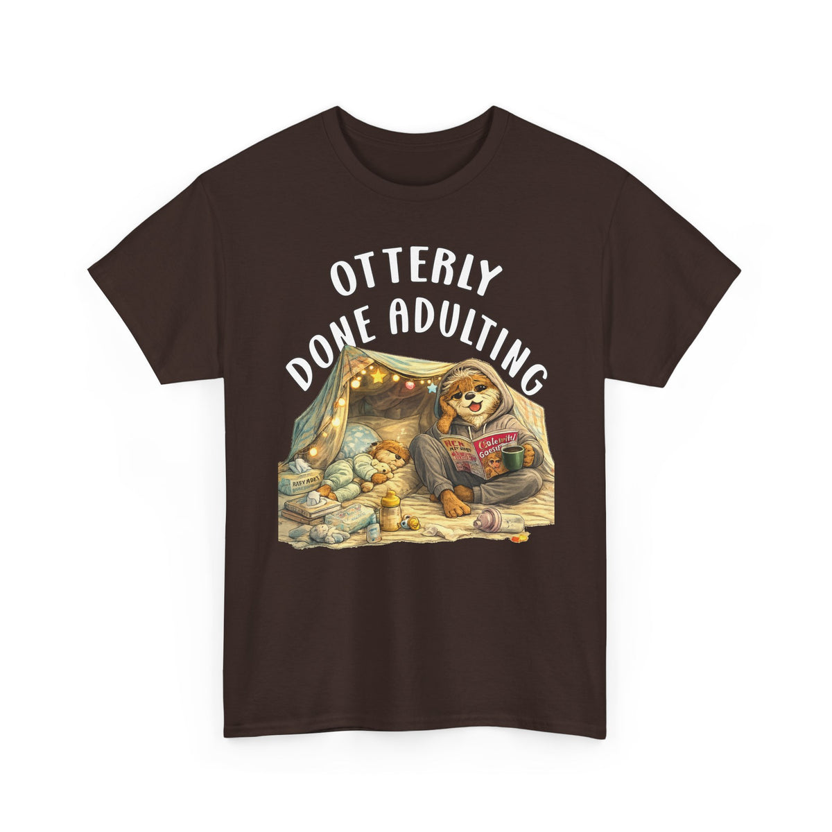 "Otterly Done Adulting" Mom Tee - Otter Series
