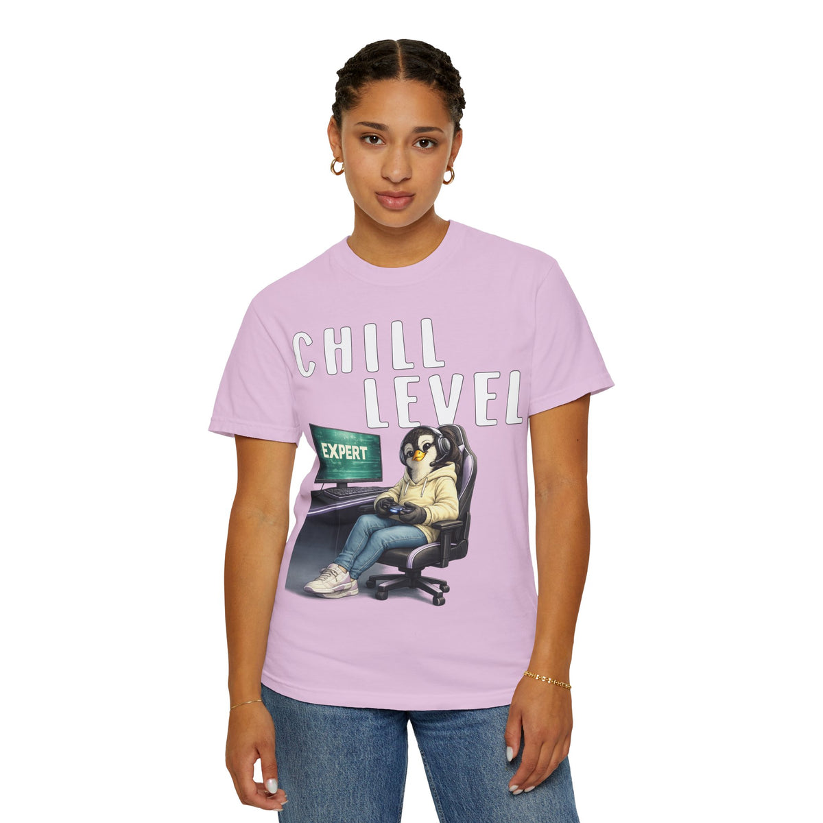 Chill Level Expert Girl T-shirt - Penguin Series